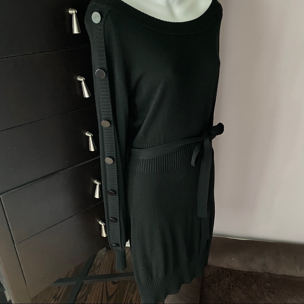 Lapis Stretchy Soft Sweater Dress Great Detail EUC